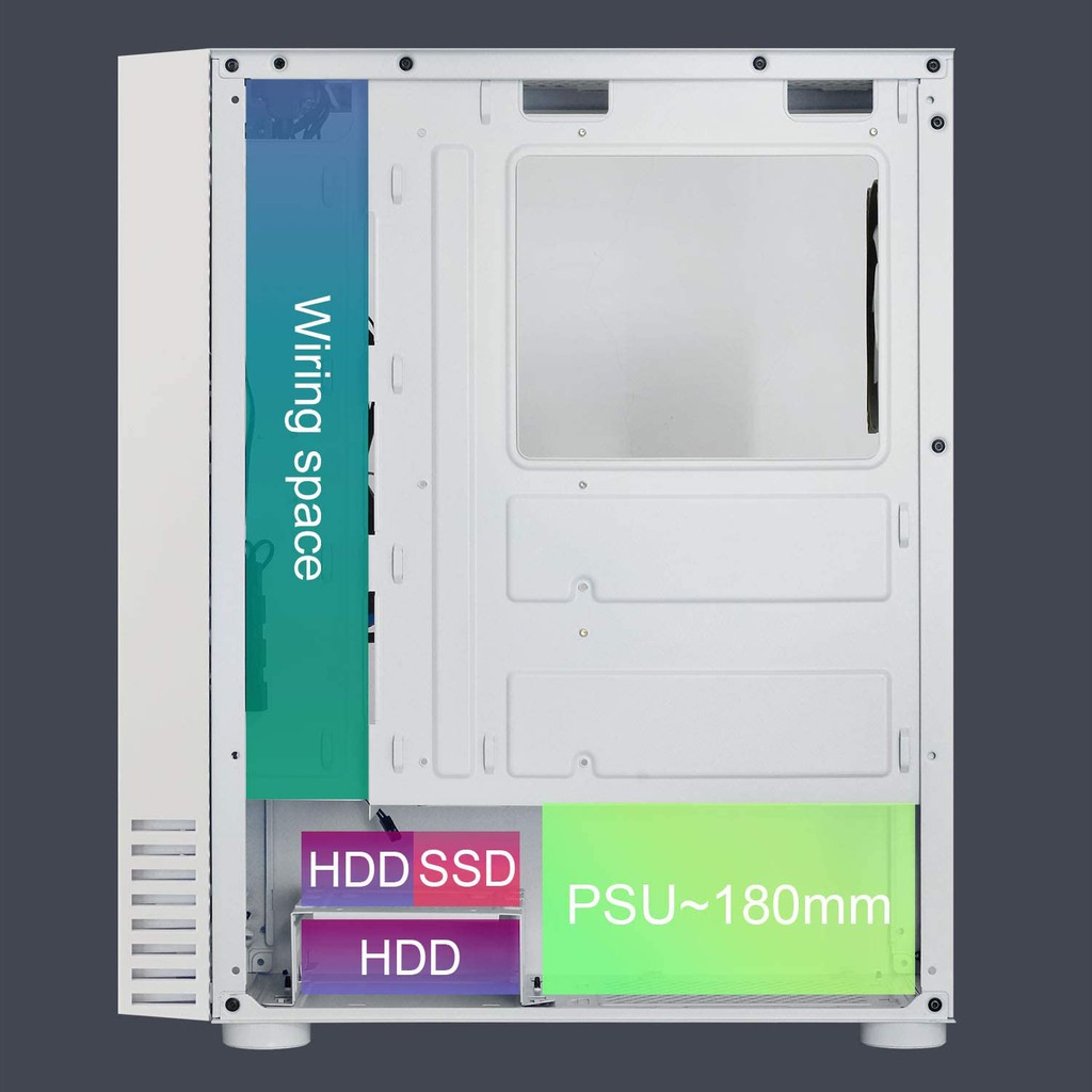 Case Montech X2 MESH (3 x FAN) Rainbow RGB ATX mATX itx Tempered Glass #เคสเกมมิ่ง มินิ Nubwo NPC-326 Micro ATX AIRX
