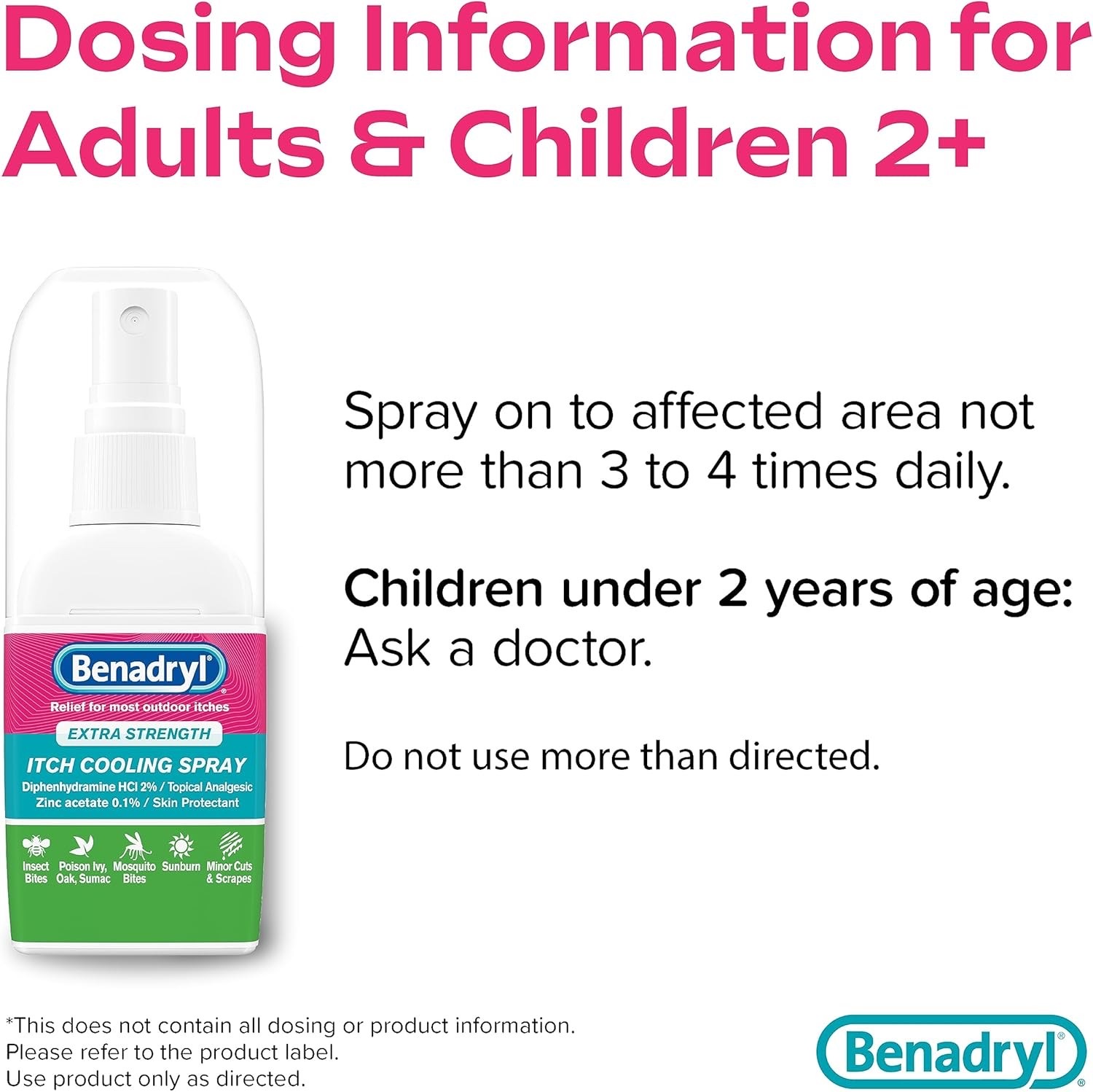 สเปรย์บรรเทาอาการคันสูตรเข้มข้น Benadryl Extra Strength Itch Cooling Spray
