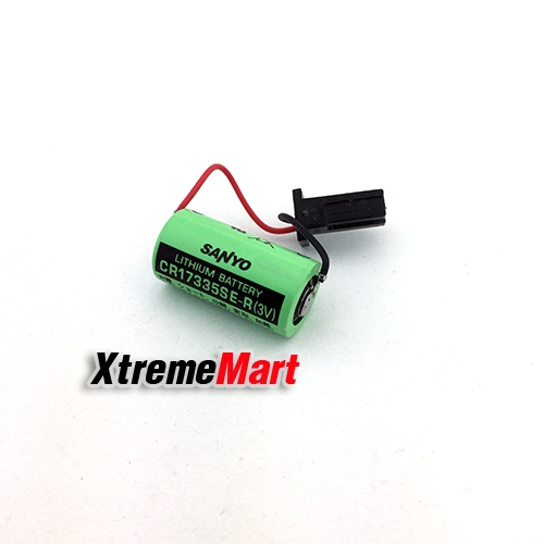 แบตเตอรี่ Sanyo Lithium CR17335SE CR17335SE-R มีขั้วสีดำ 3V,1800mAh