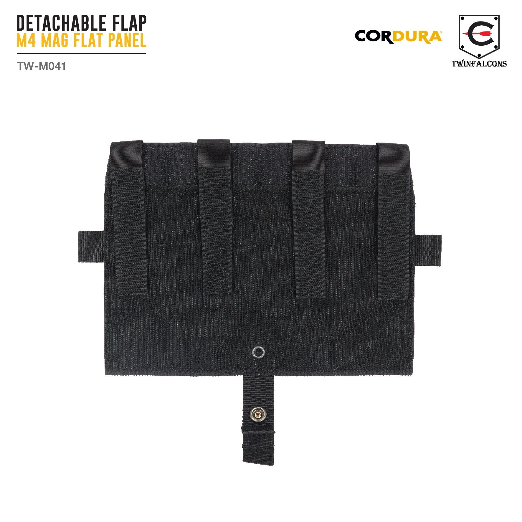ซองแม็กกาซีน Detachable Flap M4 Mag Flat Panel ( Twinfalcons ) [ TW-M041 ] (K0800)