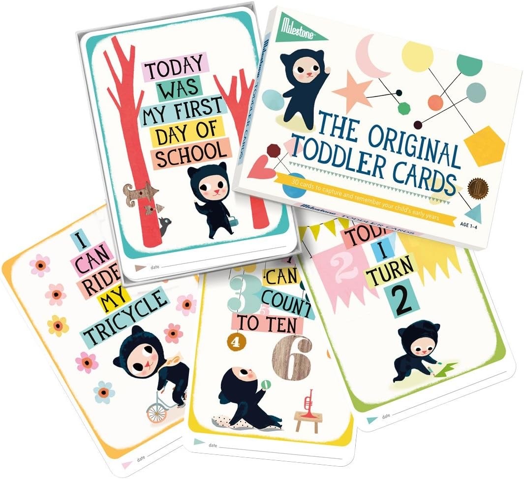 การ์ดไมล์สโตนอายุและพัฒนาการของเด็กวัยเตาะแตะ Milestone The Original Toddler Cards
