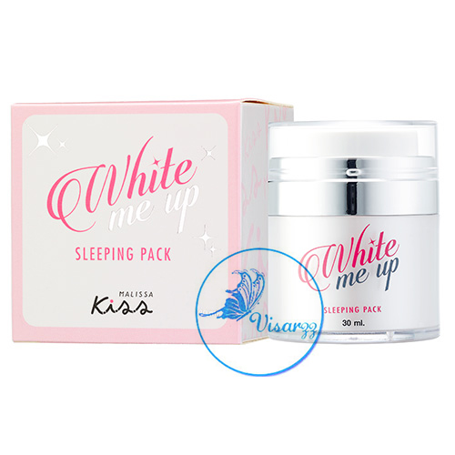 (Exp.05/18) K.I.S.S White Me Up Sleeping Pack 30mL ครีมมาสก์ก่อนนอน ให้หน้าเป๊ะ ขาว เรียบเนียนกระจ่างใส ด้วยสารสกัดเข้มข้น