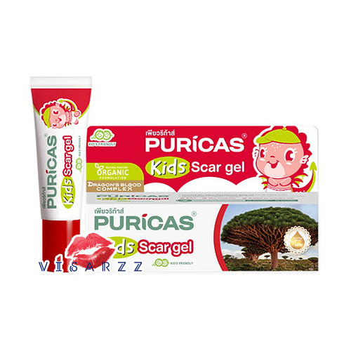(รุ่น Kids) Puricas Kids Scar Gel 8g เจลลดรอยแผลเป็นสำหรับเด็ก ด้วยสาร organics และสารสกัดจากธรรมชาติ ดูแลอย่างอ่อนโยน