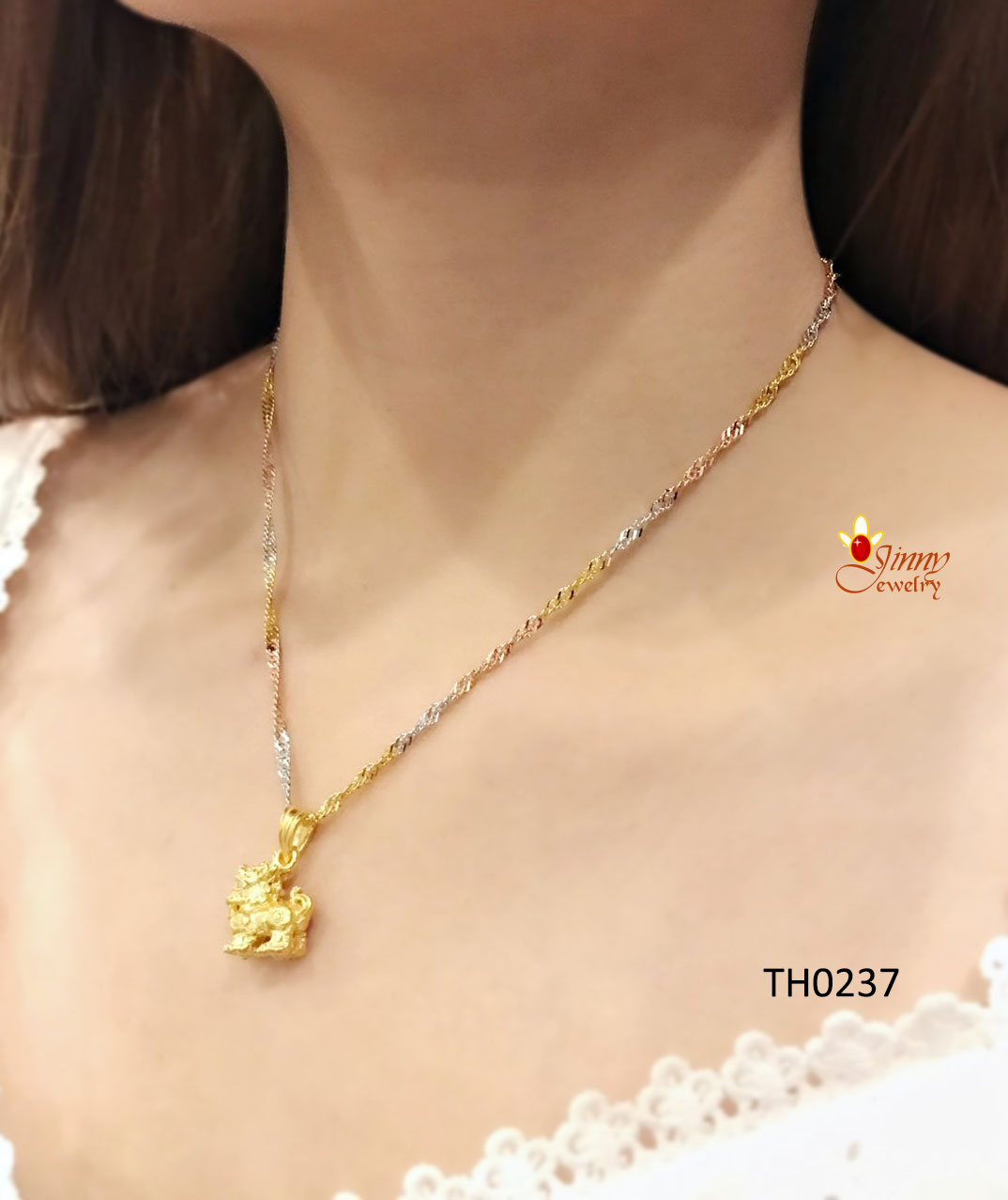 สร้อยคอเงินแท้ 92.5 สร้อย 3 กษัตริย์ ลายบิดเกลียว ตัดลายทั้งเส้น (สร้อยงานอิตาลี) ชุบ 3 สี ไม่รวมจี้