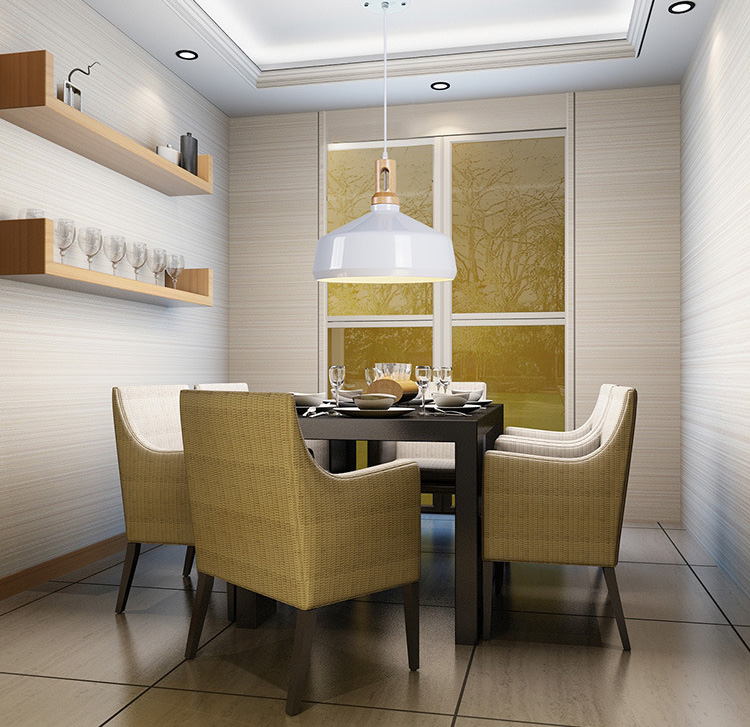 โคมไฟห้อยเพดานนอร์ดิกลายหัวไม้สีขาว 35x31cm [XL8030]