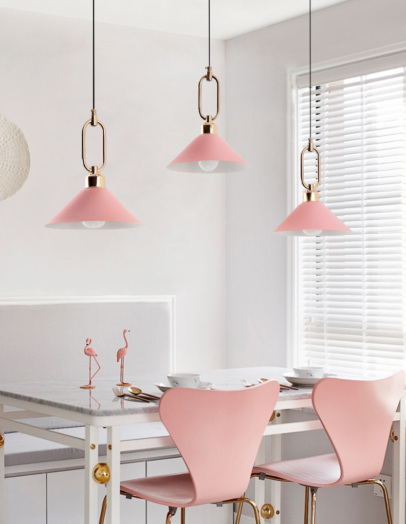 โคมไฟแขวนเพดานสไตล์โมเดิร์นมีห่วงจับสีทอง [YY062401]