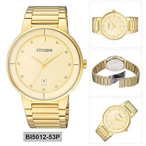 Citizen Analog Gold Dial Men's Watch - BI5012-53P