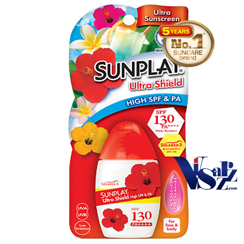 Sunplay Super Block SPF50+ PA++++ 27mL ปกป้องผิวจากแสงแดดด้วยสูตร Solarex-3 มีความคงทนต่อแสงแดดสูงมาก กันน้ำกันเหงื่อได้อย่างดีเยี่ยม และไม่เหนียวเหนอะหนะ