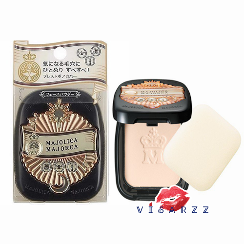 Majolica Majorca Pressed Pore Cover Powder แป้งอัดแข็งมาจอริกา ไม่ผสมรองพื้น แต่ให้ความเนียนอย่างเป็นธรรมชาติ พร้อมเบลอปกปิดรูขุมขน แป้งใช้ได้กับทุกสีผิว