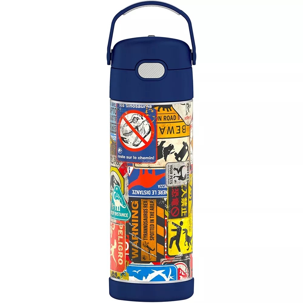 กระติกน้ำสเตนเลสรักษาอุณหภูมิ Thermos Jurassic World FUNtainer Vacuum Insulated Stainless Steel Bottle 16OZ with Bali Handle