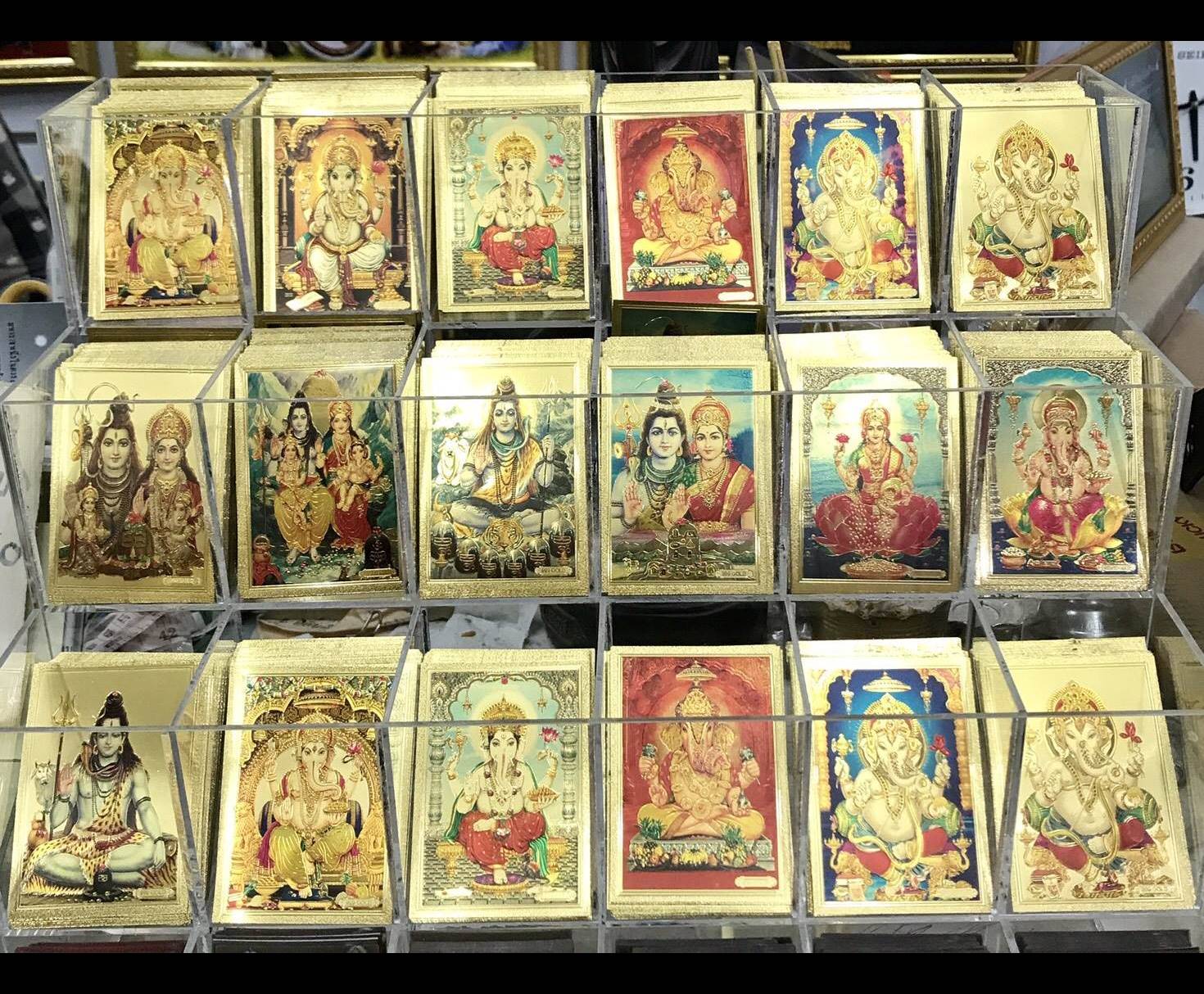 รูปภาพ แผ่นทอง กันน้ำ ลงลายพระพิฆเนศ แผ่นเล็ก ขนาดนามบัตร ( ขายปลีก ขายส่ง )