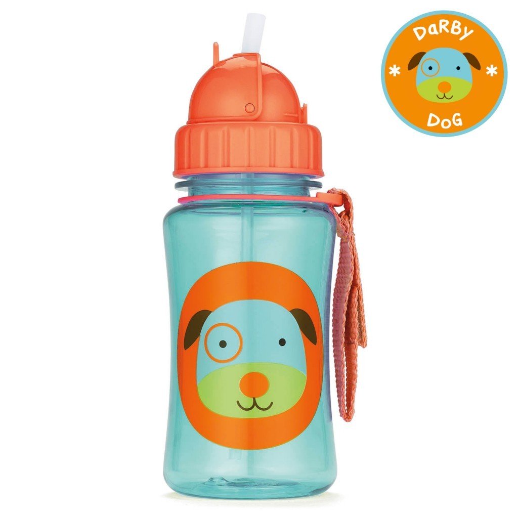 กระติกน้ำชนิดหลอดดูดพร้อมฝาปิด Skip Hop รุ่น Zoo Straw Bottle (Dog)