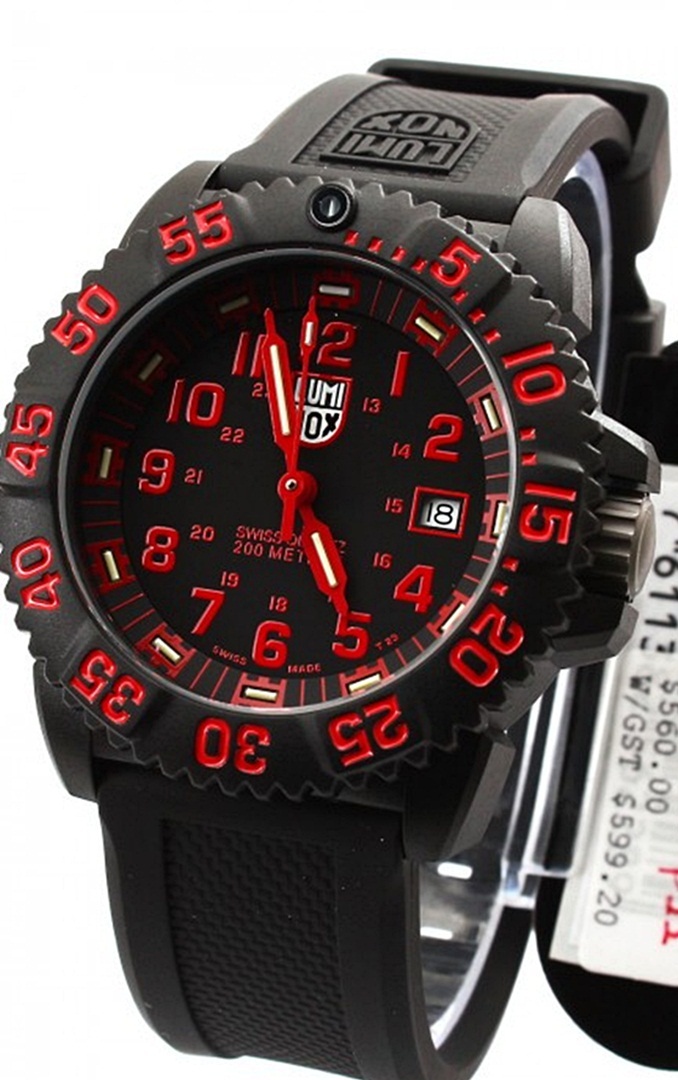 นาฬิกา Luminox 3059 evo navy seal series Watch หน้าปัดแดง เกรด Mirror นาฬิกาแนวสปอร์ต ออกแบบให้หน่วยทหาร U.S.