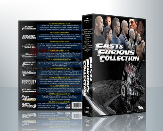 FAST AND FURIOUS COLLECTION 10 FILM ( 10 DVD )
