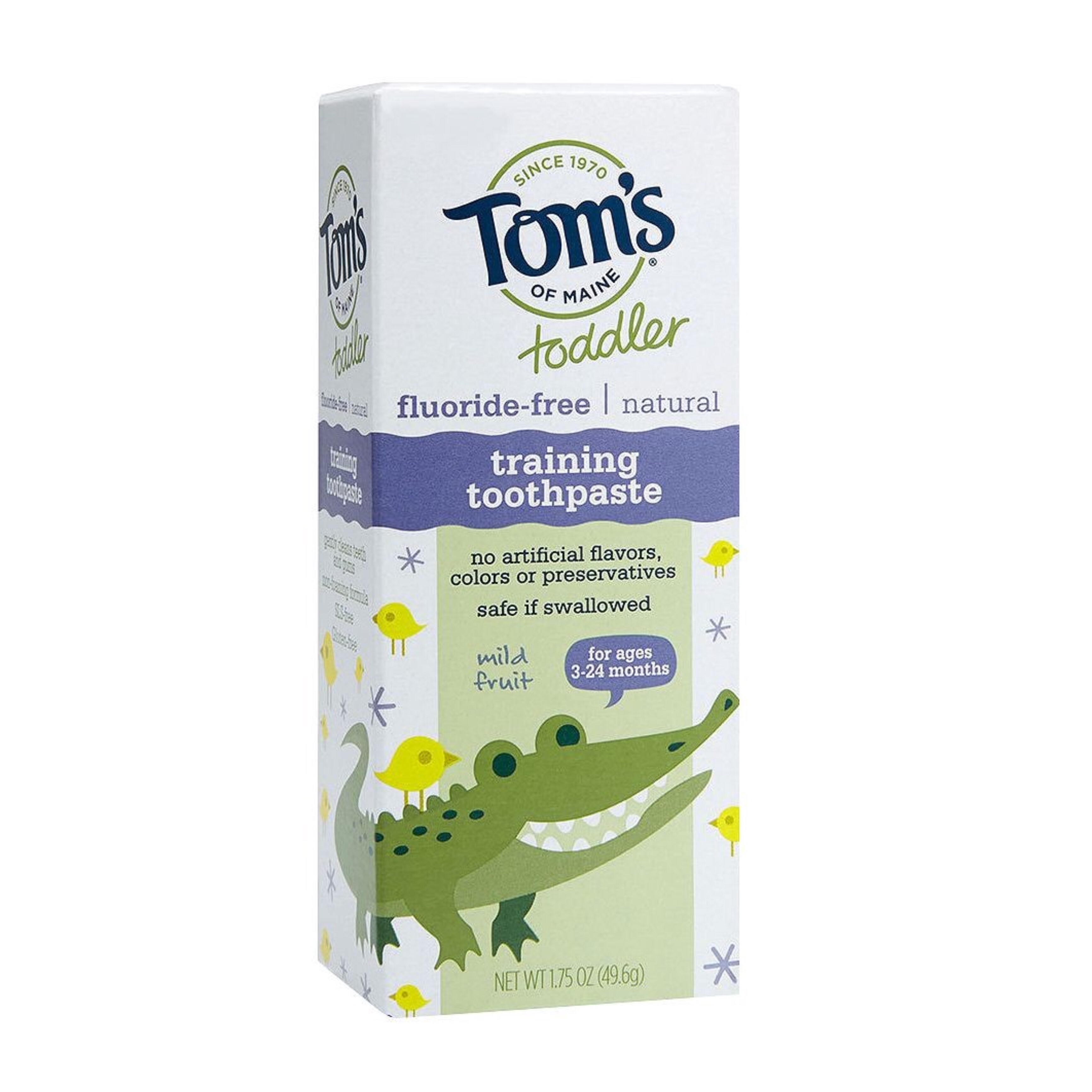 ยาสีฟันปราศจากฟลูออไรด์สำหรับทารกและเด็กเล็ก Tom's of Maine Toddler Fluoride-Free Natural Training Toothpaste