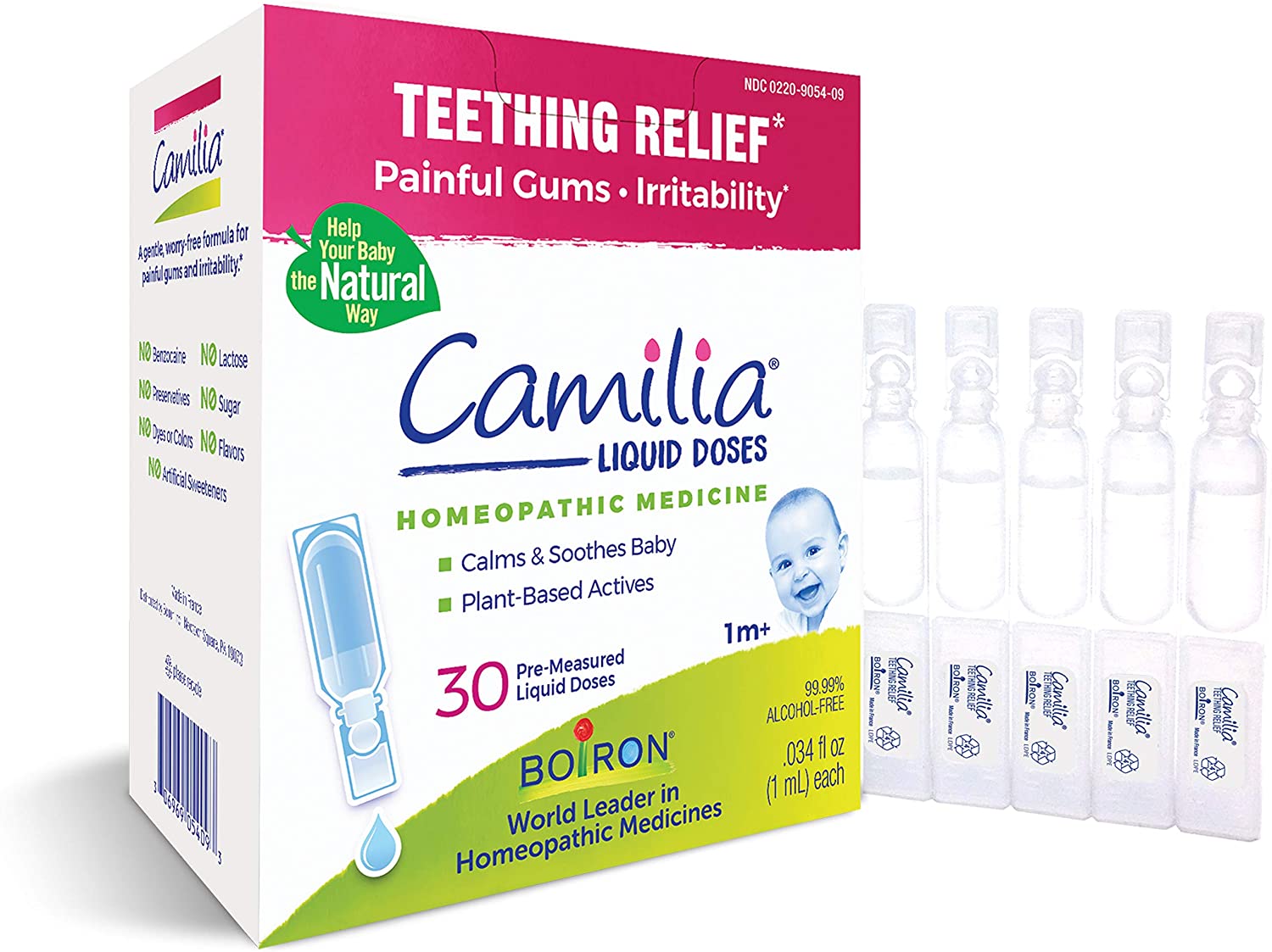 สมุนไพรบรรเทาอาการเจ็บปวดขณะฟันขึ้น BOIRON Camilia Teething Relief (30 Doses)
