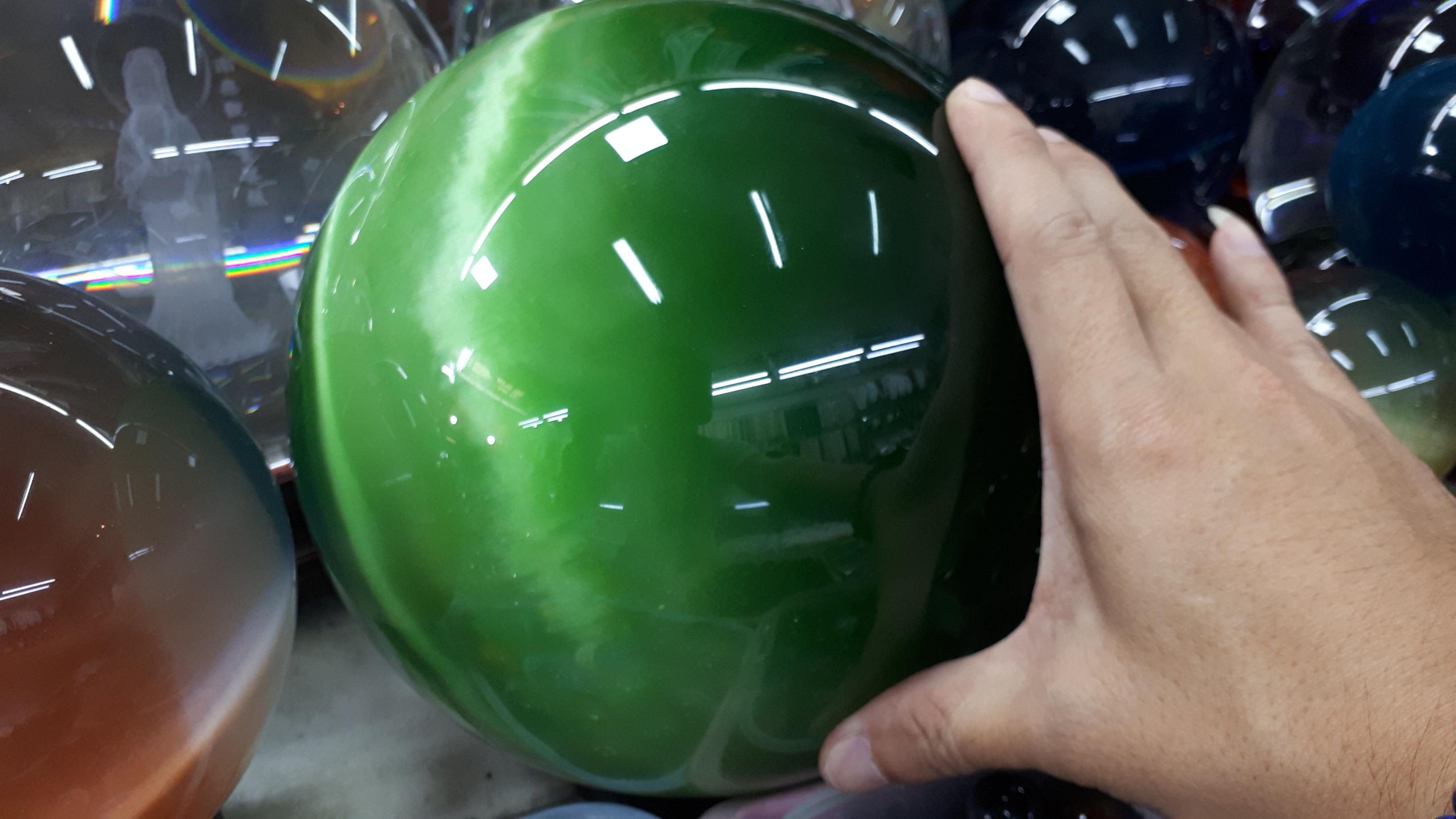 ลูกแก้ว สีลายตาแมว สีเขียว (ขนาด20ซม)