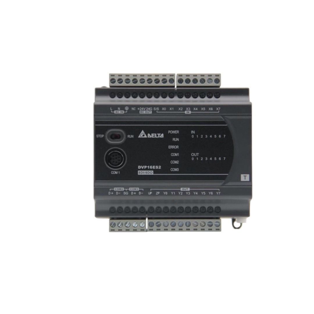 Delta PLC DVP Series Model:DVP16ES200T 8DI/8DO 220V (Transistor)