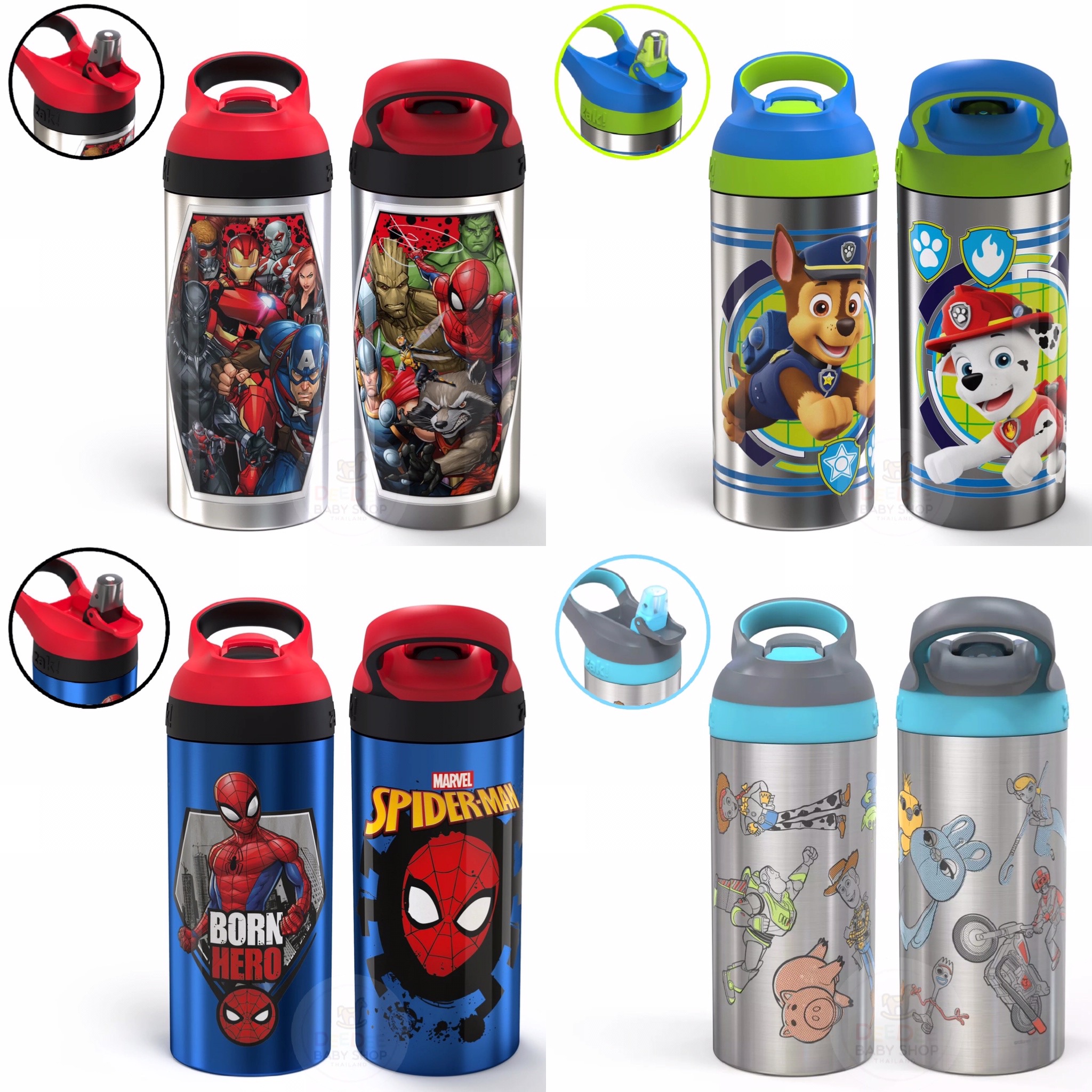 กระติกน้ำเสตนเลสสำหรับเด็ก Zak! Minecraft 19.5 Oz. Stainless Steel Water Bottle