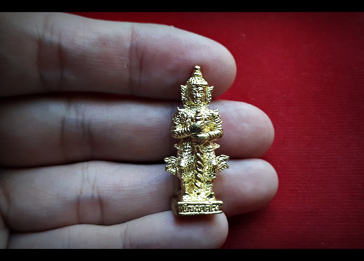 รูปหล่อ ท้าวเวสสุวรรณ (2หน้า เทพ ยักษ์) (ขนาดพกพา ห้อยคอ ) เนื้อทองลำอู่ ปี2563 #รับประกันแท้ - หลวงพ่อเล็ก วัดท่าขนุน (ปลุกเสก ณ วัดพุทธพรหมยาน)