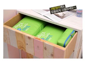 กระเป๋าจัดระเบียบเสื้อผ้า แบบ 3 ใบ มี 3 ขนาด สีเขียว