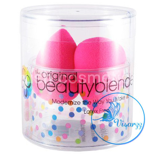 โมเมแนะนำ!!! The Original Beauty Blender แบบกล่อง 2 ชิ้น สีชมพู ฟองน้ำสำหรับเกลี่ยรองพื้นตัวดัง สุดฮิต