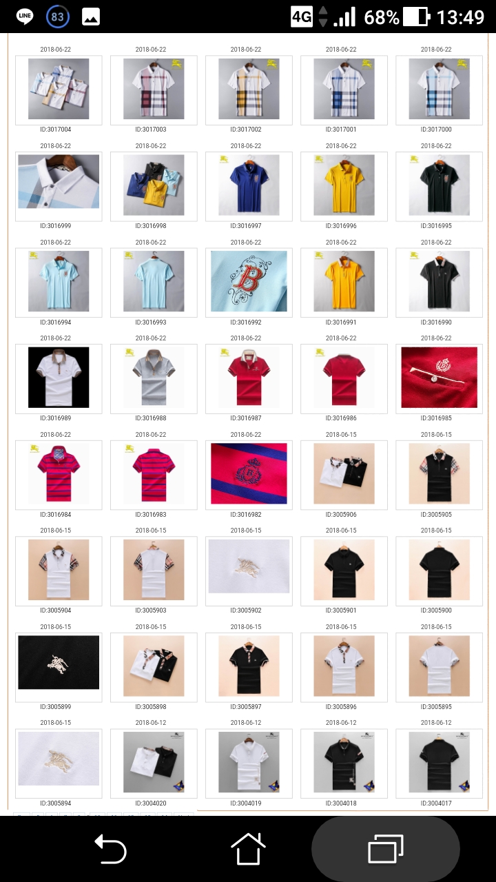 Pre order เสื้อโปโล bb ชายแขนสั้น