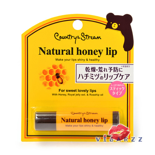 (แบบแท่งฝาน้ำตาล) Country & Stream Natural Honey Lip For Sweet Lovely Lips ไม่มีสี ลิปหมี ขวัญใจน้องญาญ่า บำรุงริมฝีปากด้วยน้ำผึ้งและนมผึ้ง ให้ริมฝีปากนุ่มชุ่มชื่น