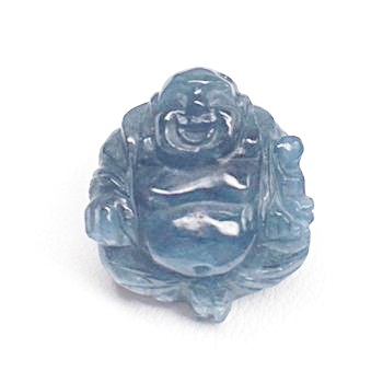 Natural Sapphire HappY Buddha carving พระสังกระจายน์ แกะสลัก จากพลอยไทย หนัก 19.69 กะรัต สีน้ำเงินสวย ไม่ติดดำ แกะสลักสวย งานดี ฝีมือประณีต