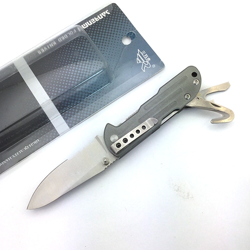 มีดพับSANRENMU T01 5in1 Multifuncational Tool Half Serrated Blade Aluminum Handle Camping Fishing Pocket Folding EDC Knife Collection