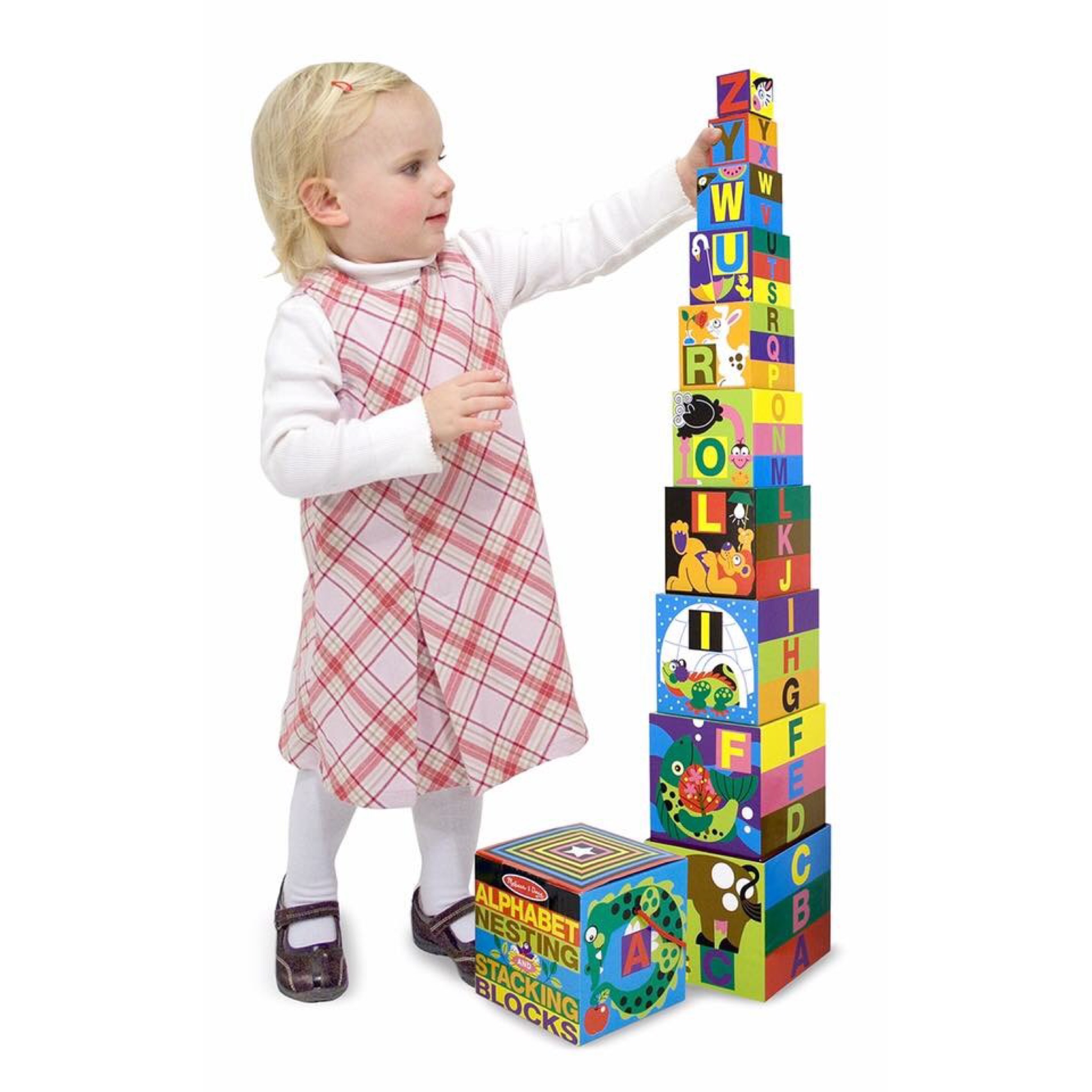 ชุดกล่องกิจกรรมเรียงตั้งสุดน่ารัก Melissa & Doug Nesting & Stacking Blocks (Alphabet)