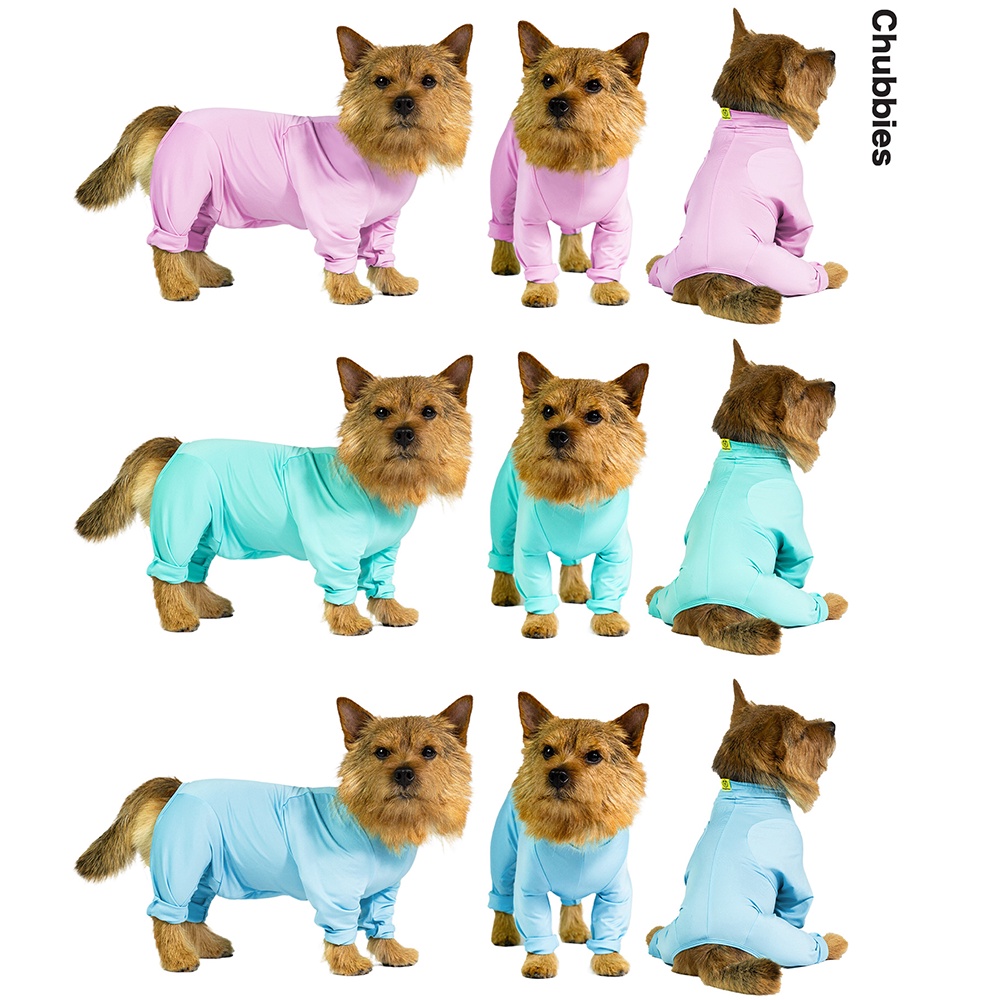 CH2 CHUBBIES Gelato pastel UPF 50+ Onesies ชุดกันขนร่วงสัตวเลี้ยง เสื้อสุนัขในบ้าน ในรถ กันขนร่วงหมา ป้องกันเลียแผล
