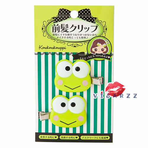 (#0200) Kerokerokeroppi) Sanrio Hair Clip กิ๊บติดผมญี่ปุ่น 1 คู่ สุดคิวท์