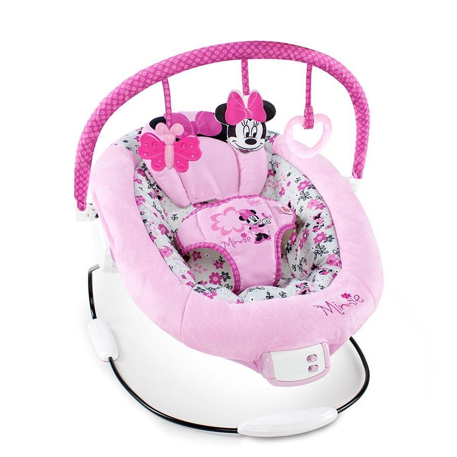 เปลสั่นอัตโนมัติสำหรับลูกสาว Bright Starts Disney Baby Minnie Mouse Garden Delights Bouncer