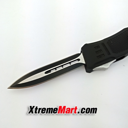 มีดสปริงตรงขนาดเล็ก คม 2 ด้าน Microtech Combat Troodon 556 S/E Automatic OTF D/A Camping Knife