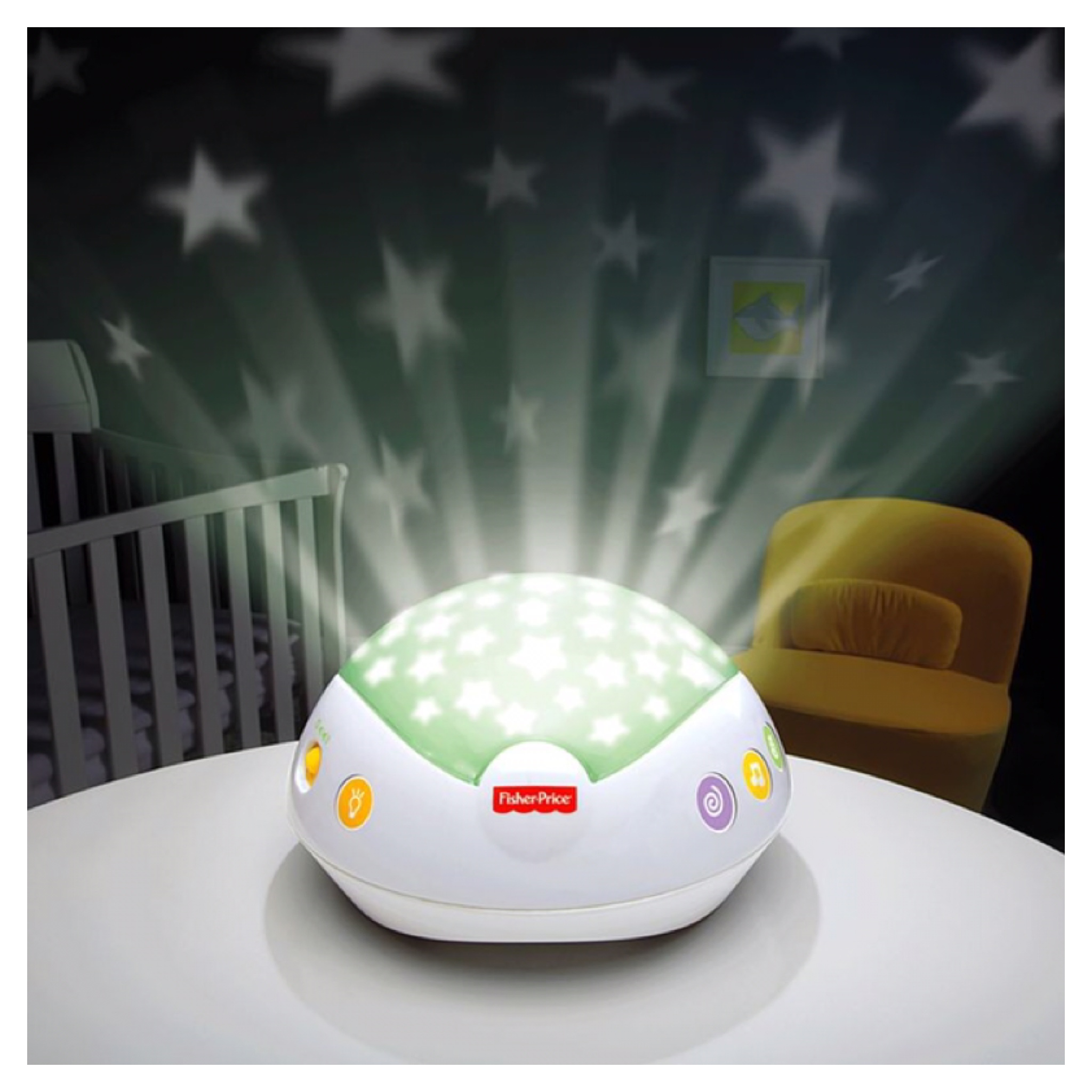 โมบายเสริมพัฒนาการพร้อมโปรเจคเตอร์ฉายภาพ Fisher-Price 3-in-1 Deluxe Projection Mobile - Rainforest Friends