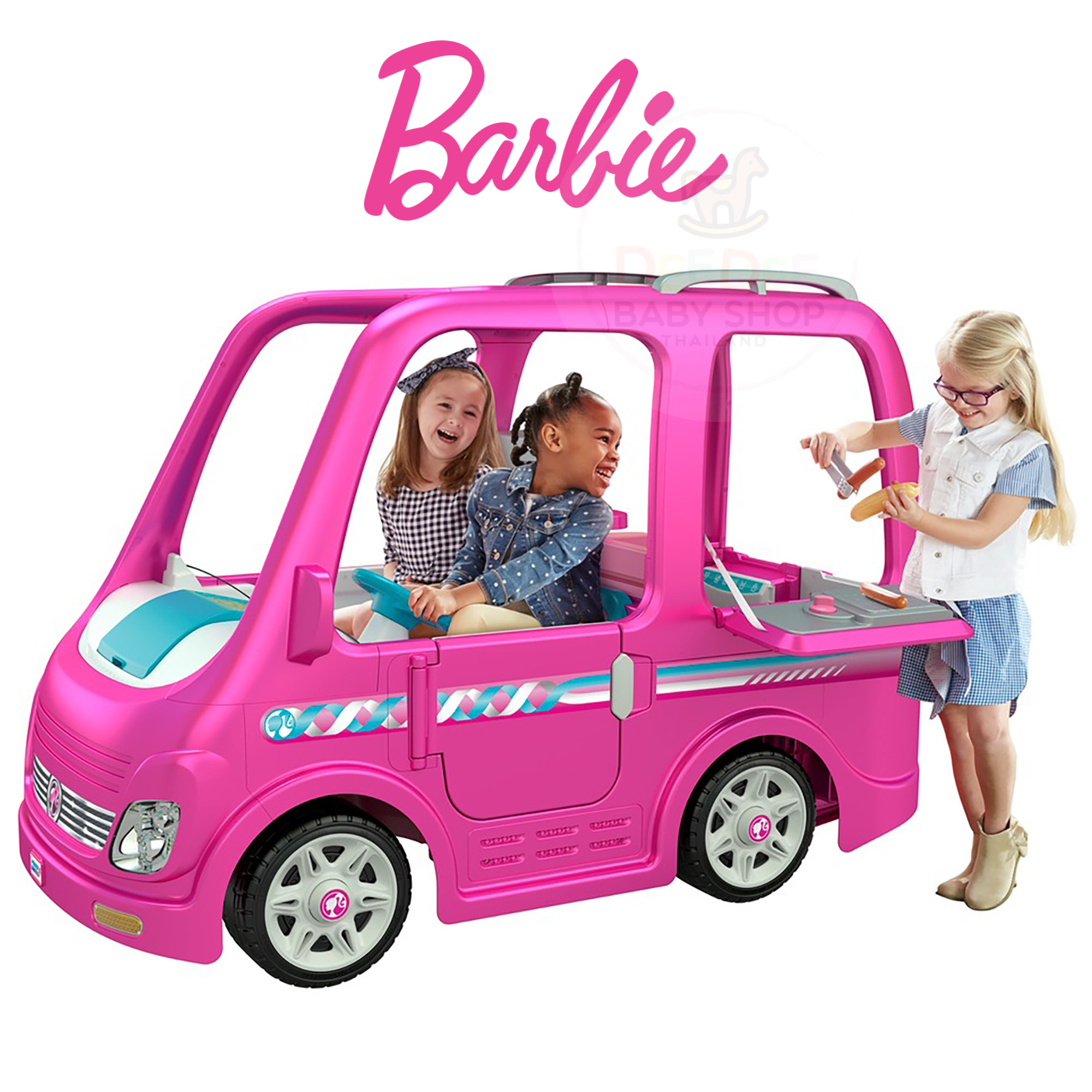 รถแบตเตอรี่แนวแคมเปอร์ Fisher-Price Power Wheels Barbie Dream Camper