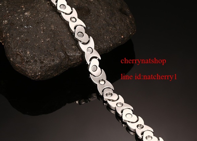 พร้อมส่งสร้อยข้อมือแม่เหล็กเพื่อสุขภาพ สร้อยข้อมือไทเทเนียมเจอรเมเนียม รุ่นCk