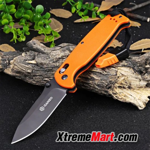 มีดพับ GANZO G7413-OR-WS Stainless Steel Folding Knife (ด้ามสีส้ม)