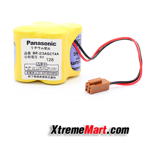แบตเตอรี่ Panasonic BR-2/3AGCT4A 2400 mAh 6 V (ขั้วสีน้ำตาล)