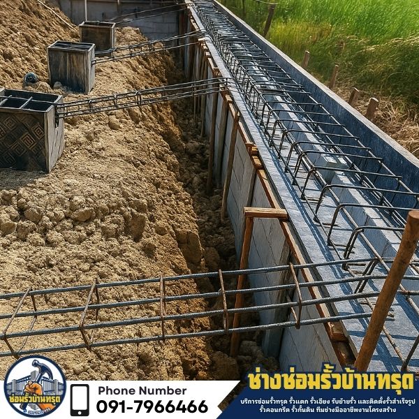 ซ่อมรั้วบ้านทรุดขอนแก่น-เอียง