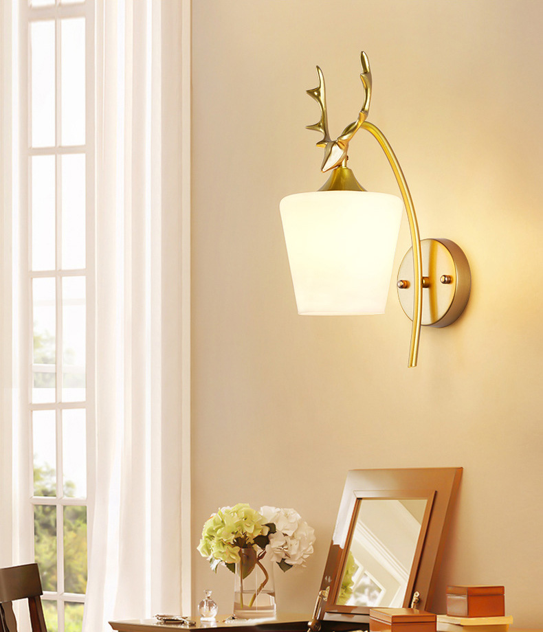 โคมไฟติดผนังภายในรูปหัวกวาง [W-3030]