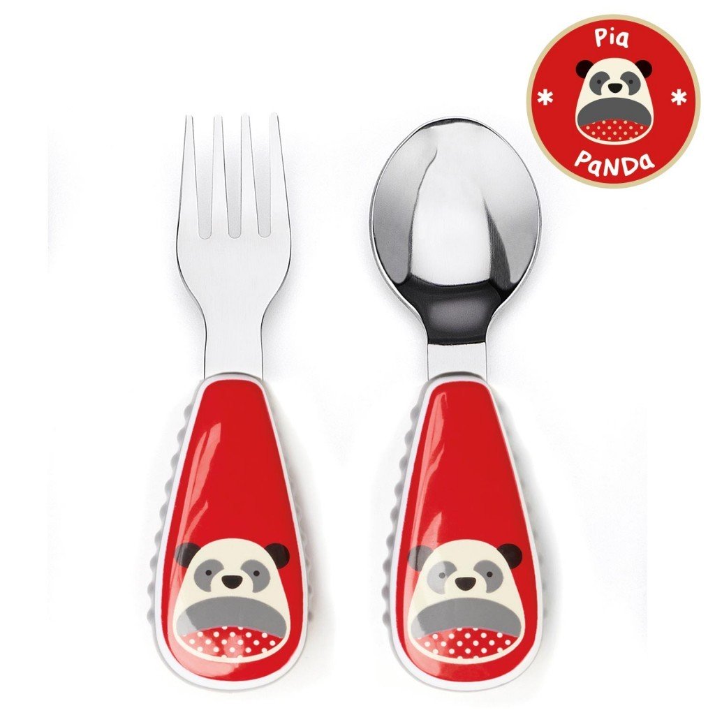 ชุดช้อนและส้อมสำหรับเด็กสุดน่ารัก Skip Hop รุ่น Zootensils Little Kids Fork & Spoon (Panda)