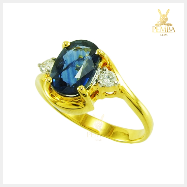 แหวนไพลินจันท์ หายาก ดีไซน์เก๋ๆ เพิ่มเสน่ห์น่าหลงใหล(สามารถสั่งทำได้ค่ะ)