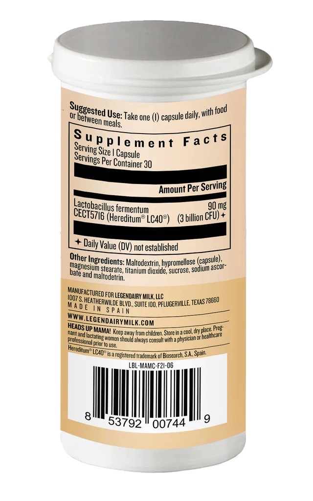 โพรไบโอติกสำหรับคุณแม่ให้นมบุตร Legendairy Milk Lacta-Biotic