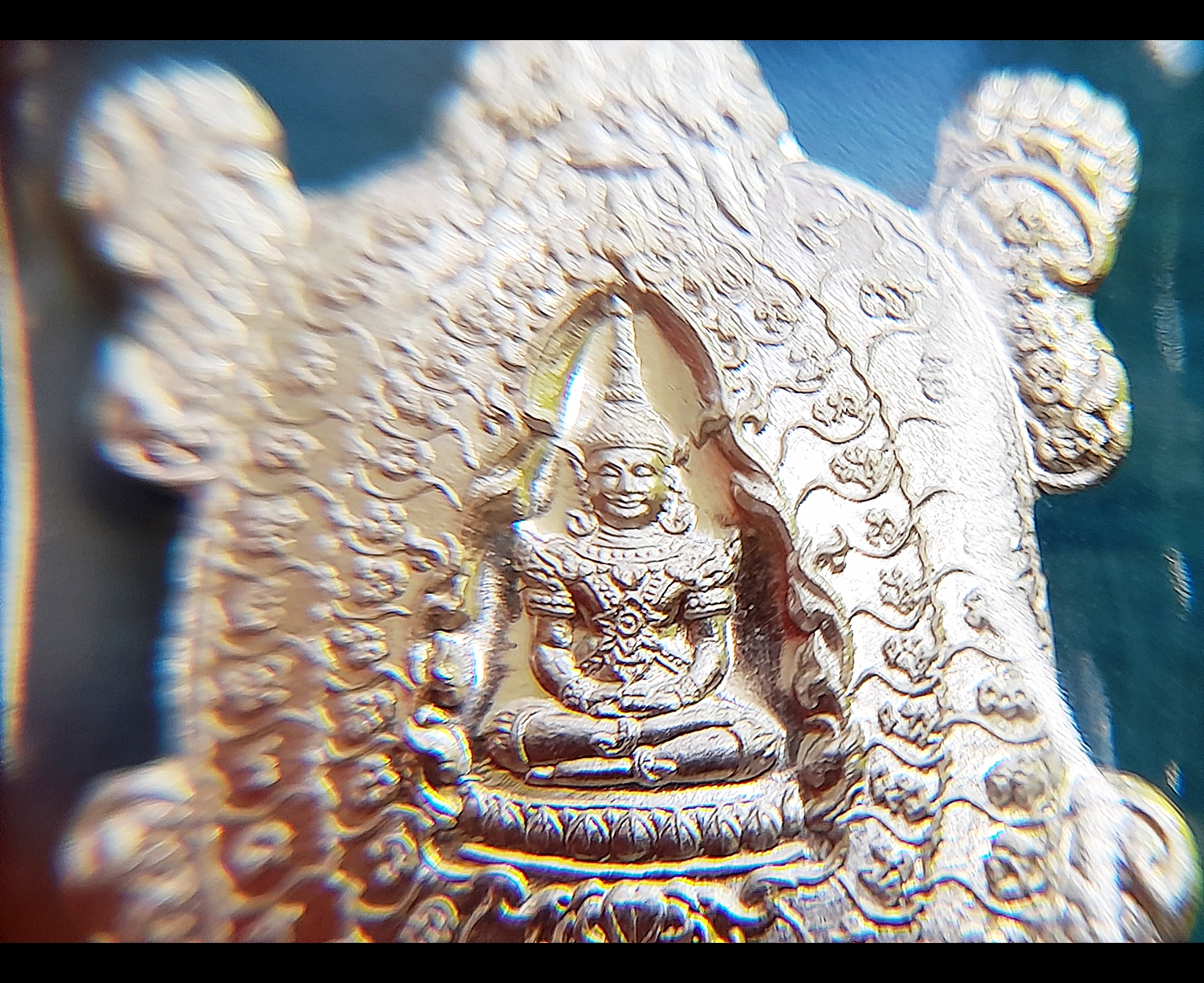 เหรียญสมเด็จองค์ปฐม ปางทรงเครื่องจักพรรดิ์ สมาธิ ประทับ พญาเต่ามังกร หลัง ท้าวเวสสุวรรณ เนื้อเงินแท้(ชนวนยันต์มหาสะท้อน) ปี2564 #รับประกันแท้ - หลวงพ่อเล็ก วัดท่าขนุน ปลุกเสกและเขียนจารยันต์มหาสะท้อนลงในชนวน