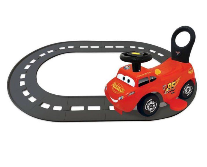 รถแมคควีนแบตเตอรี่พร้อมรางขับขี่ Kiddieland Cars Lightning McQueen 2-in-1 Battery Powered Activity Ride-On