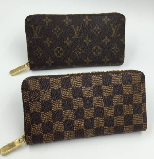 กระเป๋าสตางค์ lv damier สีน้ำตาล ซิปรอบ ใบยาว พร้อมส่ง