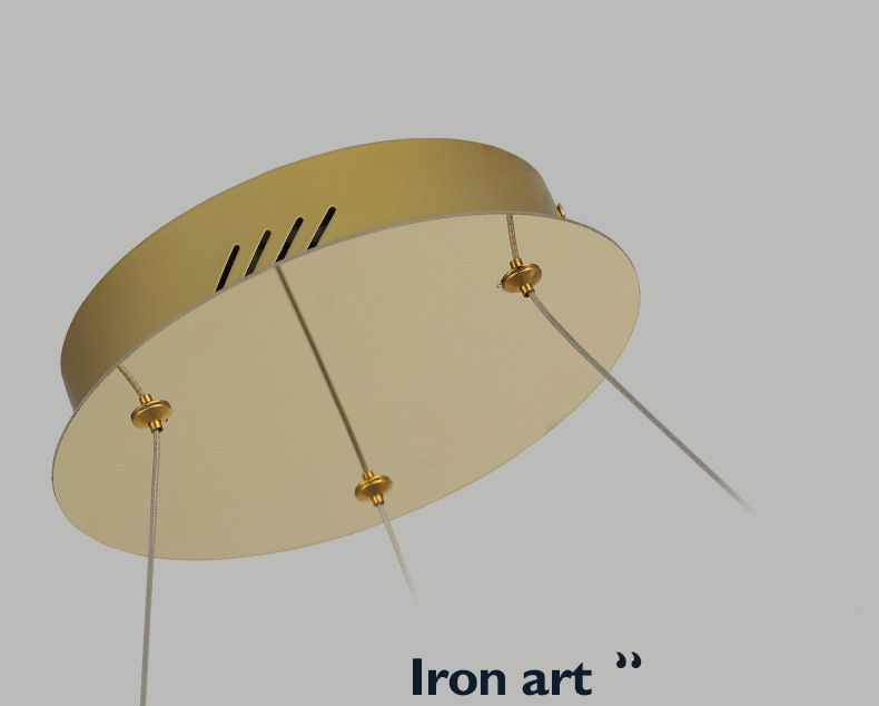 โคมไฟแขวนเพดาน chandeliers ทรงวงกลมสีทอง LED [YKL-160]
