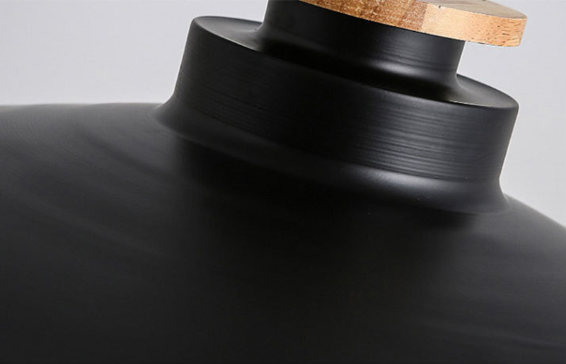 โคมไฟแขวนเพดาน Modern Minimalist 40x18cm มีแผ่นไม้ [341601]